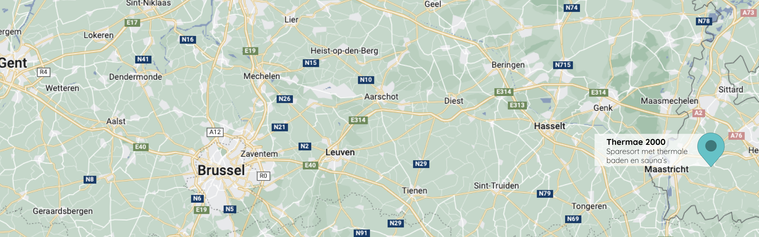 Thermae 2000 op de kaart voor de Belgische website.